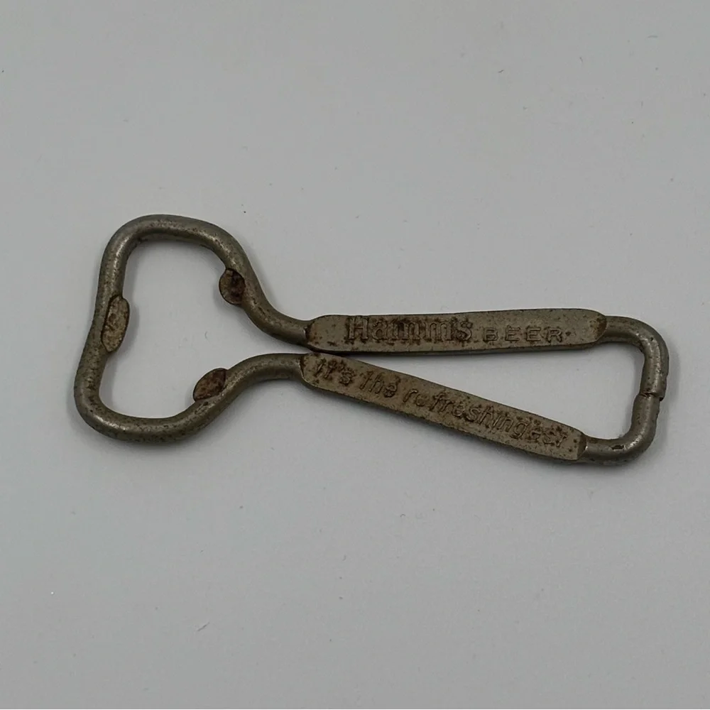 Vintage Hamm's Beer Bottle Opener Keychain - 